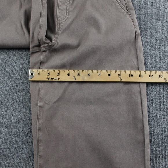 Spanx Pant Medium Stretch Twill Cropped Wide Leg Pant Brown Smoke Utility Casual - Picture 11 of 13